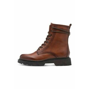 Bocanci de piele si piele ecologica - Maro cognac imagine