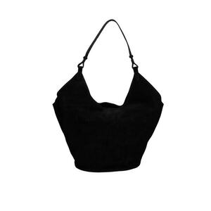 Geanta hobo de piele intoarsa Lisabona - Negru imagine