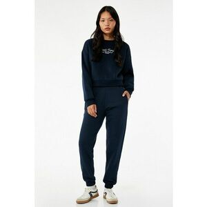 Pantaloni de trening uni cu talie inalta - Bleumarin imagine