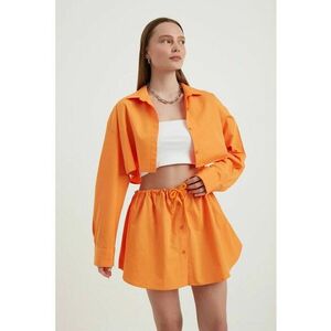 Camasa supradimensionata dama - textil - portocaliu imagine