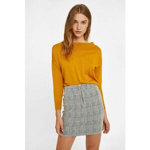 Pulover cu decolteu pe umeri si talie elastica - Maro deschis imagine