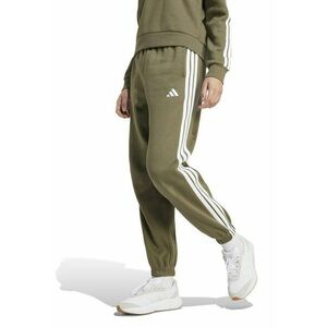 Pantaloni de trening cu talie inalta si snur de ajustare in talie - Alb/Verde masliniu imagine