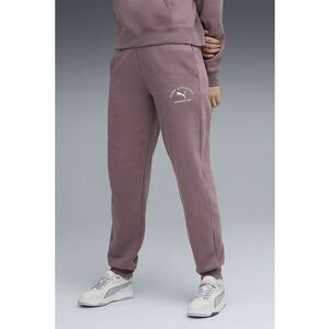 Pantaloni de trening din amestec de bumbac cu logo - Mov inchis imagine