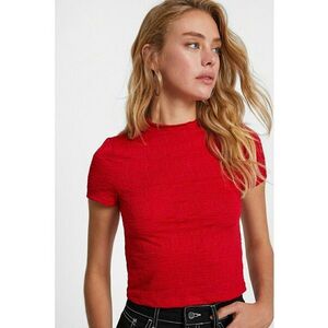 Tricou crop - Rosu vermillion imagine
