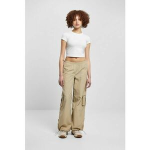 Pantaloni cargo cu talie medie - Maro camel imagine