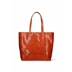 Geanta tote de piele False - Maro cognac imagine