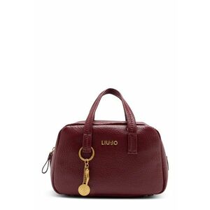 Geanta crossbody de piele ecologica cu accesoriu logo - Maro cognac imagine