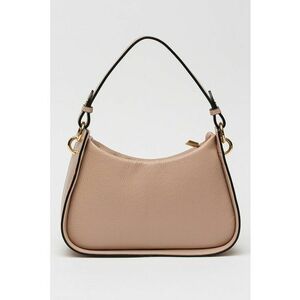 Geanta crossbody de piele cu bareta lant - Roz prafuit imagine