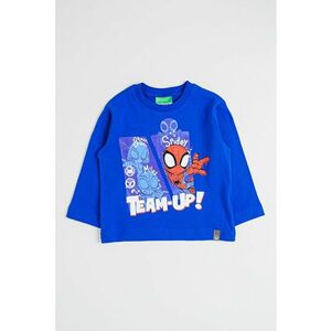 Bluza de bumbac Spiderman - Rosu/Alb/Albastru royal imagine