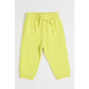 Pantaloni de trening din amestec de bumbac cu snururi - Verde fistic imagine