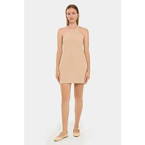Rochie mini - Bej - Textil imagine