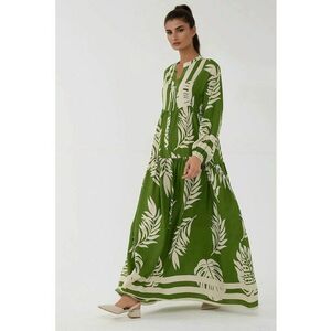 Rochie maxi verde - viscoza imagine