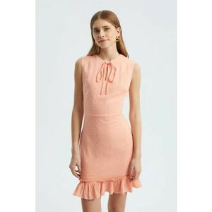 Rochie mini - portocalie - textil imagine