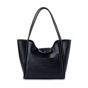 Geanta shopper din piele ecologica - Negru imagine