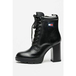Botine de piele napa cu toc inalt imagine