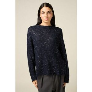 Pulover din amestec de mohair cu aspect stralucitor - Bleumarin imagine