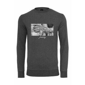 Bluza de trening din amestec de bumbac cu imprimeu foto - Gri carbune imagine