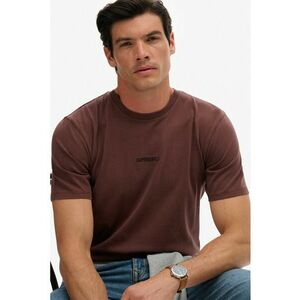 Tricou uni cu decolteu la baza gatului - Maro deschis imagine