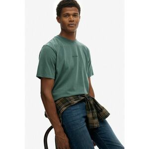 Tricou uni cu decolteu la baza gatului - Verde imagine