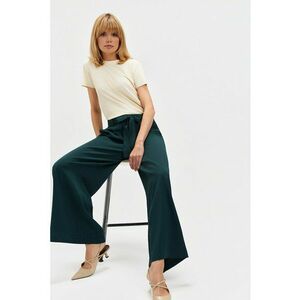 Pantaloni eleganti cu croiala ampla - Verde englez imagine