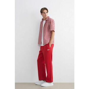 Pantaloni de trening drepti cu croiala dreapta - Rosu imagine