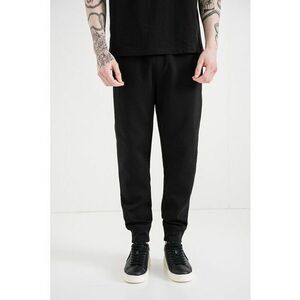 Pantaloni uni de trening din amestec de bumbac - Negru imagine