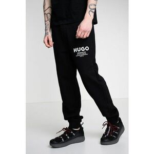 Pantaloni de trening din bumbac cu imprimeu logo - Negru imagine