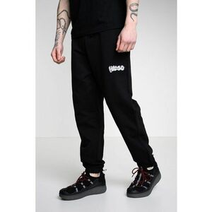 Pantaloni de trening cu snur de ajustare si buzunare - Negru imagine