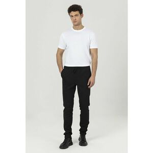Pantaloni de trening cu croiala regular-fit si model uni - Negru imagine