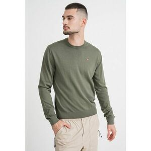 Pulover de bumbac cu decolteu la baza gatului Droz - Kaki imagine