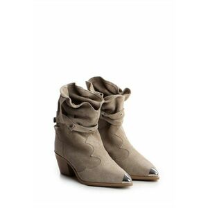Ciocate din piele intoarsa - cu detalii metalice Emira - Nude deschis imagine
