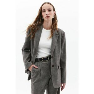 Sacou regular fit cu nasturi - Maro inchis imagine