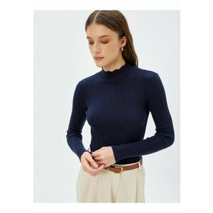 Pulover cu aspect striat - Bleumarin imagine