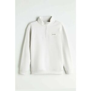 Bluza de trening cu fenta cu fermoar - Alb fildes imagine