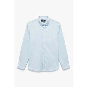 Camasa slim-fit cu guler clasic - Albastru pal imagine