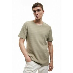 Tricou slim fit de bumbac - Maro nisip imagine