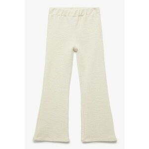 Pantaloni evazati cu talie elastica - Bej imagine