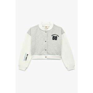 Jacheta varsity crop - Alb imagine