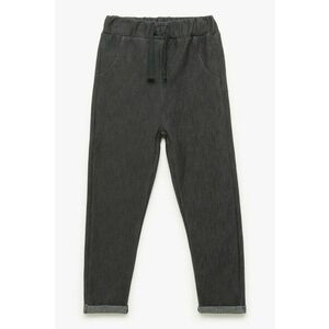 Pantaloni de trening tricotati cu snur - Gri antracit imagine