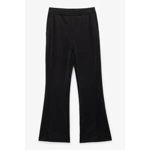 Pantaloni cu model uni si talie inalta - Negru imagine