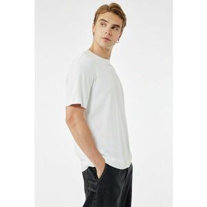 Tricou regular fit de bumbac - Alb imagine