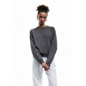 Bluza de trening cu maneci raglan - Gri inchis imagine