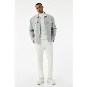 Pantaloni slim fit cu snur de ajustare - Alb imagine