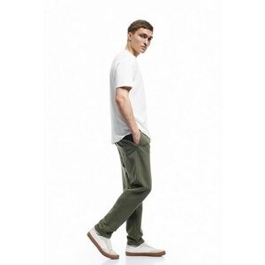 Pantaloni slim fit cu snur de ajustare - Verde masliniu imagine