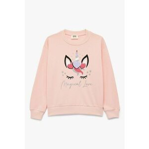 Bluza de trening din amestec de bumbac cu imprimeu - Roz imagine