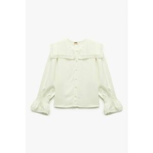 Camasa cu broderie - Crem imagine