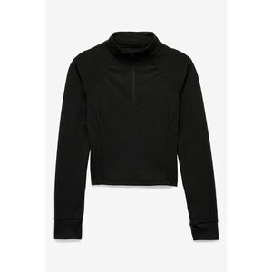 Bluza slim fit cu fenta cu fermoar - Negru imagine