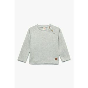 Bluza de trening din bumbac cu maneci raglan - Gri melange imagine