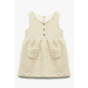 Rochie fara maneci cu buzunare - Bej imagine