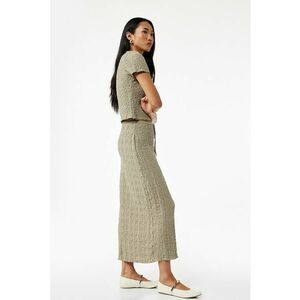 Fusta lunga cu snur si aspect texturat - Grej imagine